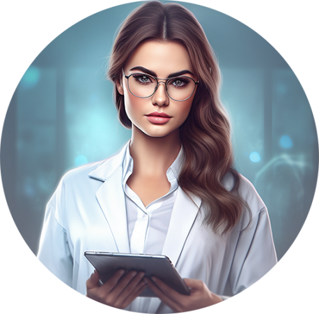 female doctor circle female doctor circle